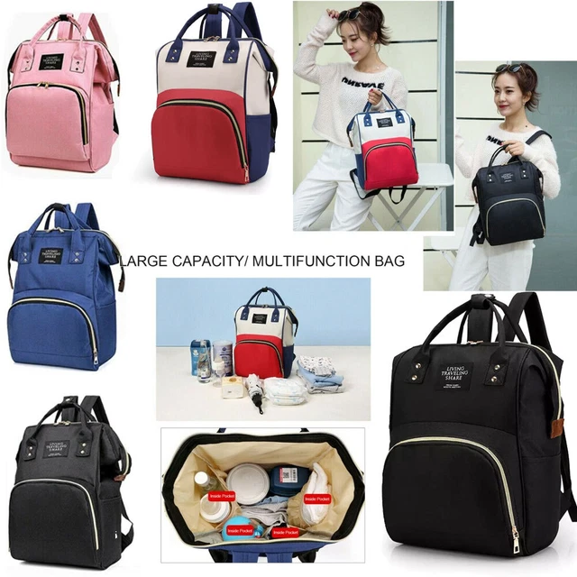 Large Mummy Baby Nappy Diaper Bag Backpack Mom Changing Travel Bag Multi use