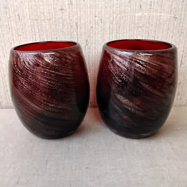 Mikasa Home Accents Red Gold Sparkle Candle Holders