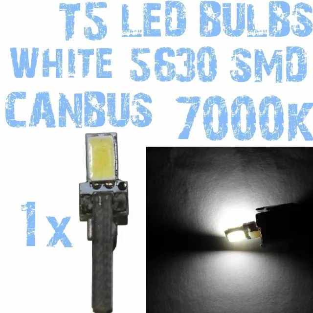 N° 1 Glühbirne LED T5 CAN 7000K SMD 5630 Scheinwerfer Angel Eyes DEPO FK 1A8SV 1