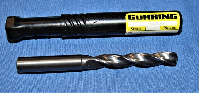 NEW GUHRING 9.0 mm (.3543") 130° Solid Carbide 3 Flute Jobber drill