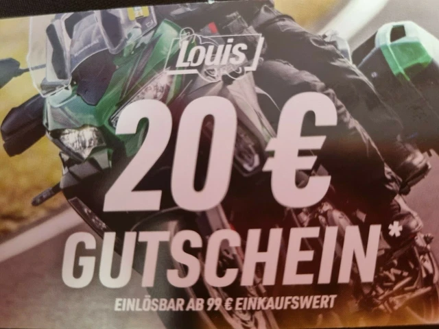 Louis Gutschein 20 Euro Motorrad Online Shop Onlineshop  Laden Geschäft