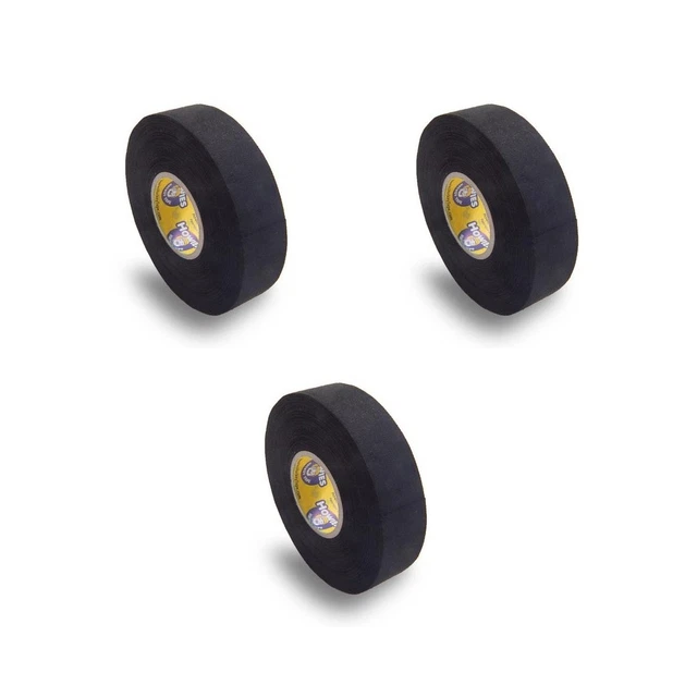 Howies Hockey Stick Tape Premium Cloth Black 1" x 25yd (75') 3-Pack
