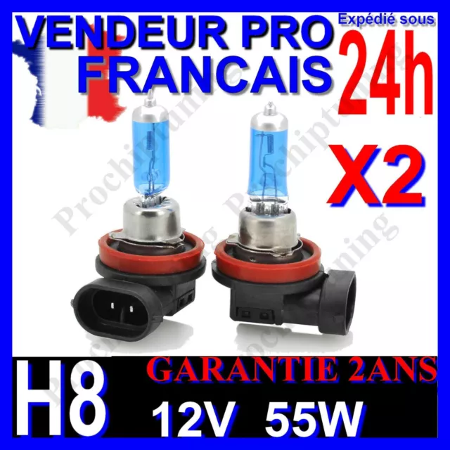 X2 Ampoules Xenon H8 55W Lampe Pour Voiture Feu Super White Phare 12V Plasma