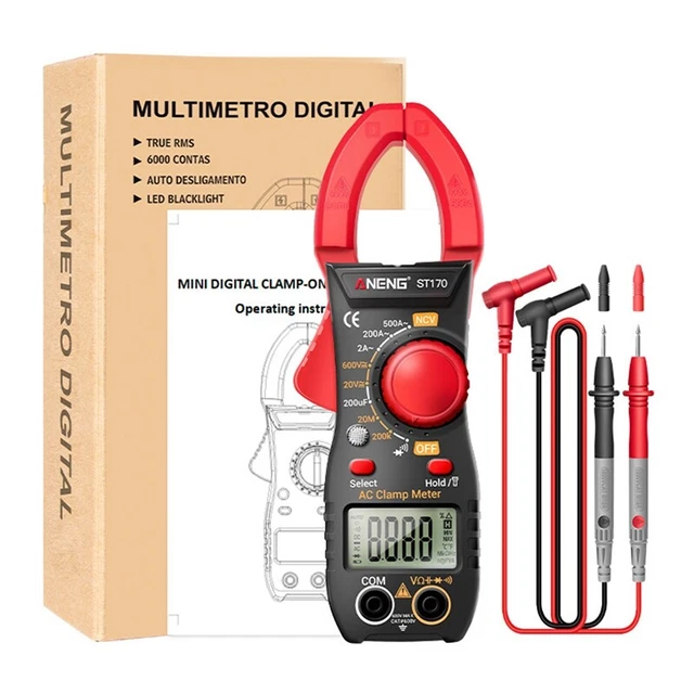 ST170 Pliers Meter Digital Multimeter 500A AC/DC Voltage H9F3