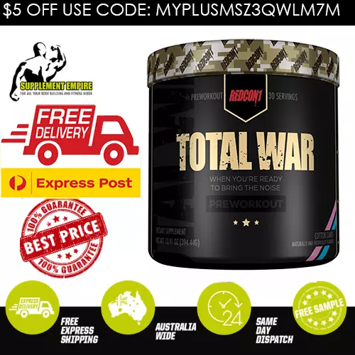 REDCON1 TOTAL WAR PRE WORKOUT HIGH STIM EXTREME Redcon 1 Preworkout 30 SERVES