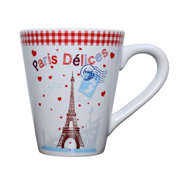 Tasse " Paris Délices" Eiffelturm Frankreich Kaffee Café Becher Henkel Reise