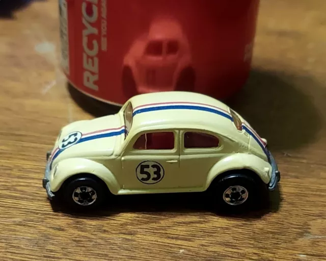 HOT WHEELS 1988 Vintage  VOLKSWAGEN Beetle 53 Herbie Love Bug Custom