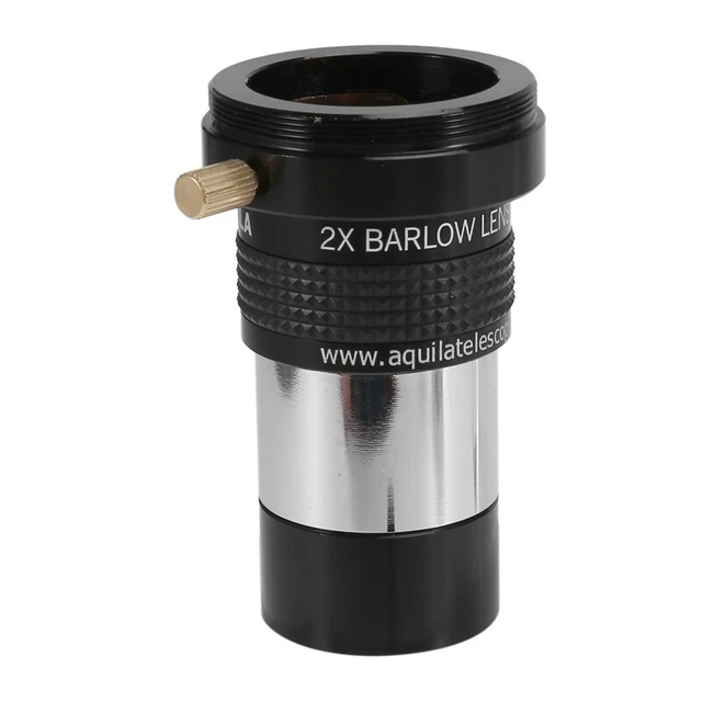 Ocular telescópico de 1,25 pulgadas 2X lente Barlow cuerpo totalmente metálico M42 x 0,75 mm f D3P6