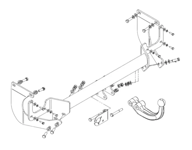 Attelage rigide fixe pour Citroen Jumpy III 2016- + faisceau spéc 7-broches 3