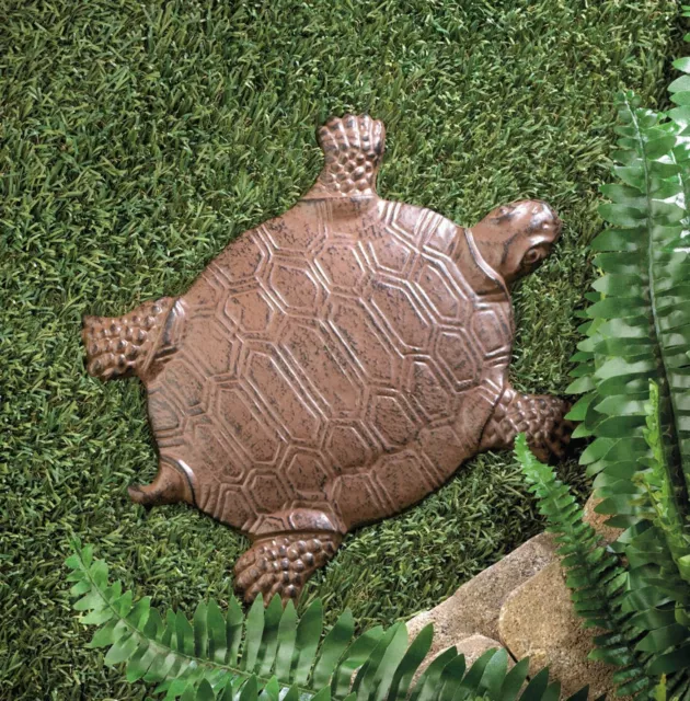 Cast Iron Turtle  Stepping Stone Flagstone Pathway Yard Garden Decor Sculpture