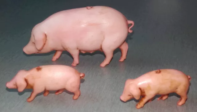 3X SCHWEIN FERKEL PIG ELASTOLIN HAUSSER ITALY PF ? KRIPPENFIGUR 70er HANDBEMALT 3X SCHWEIN FERKEL PIG ELASTOLIN HAUSSER ITALY PF ? KRIPPENFIGUR 70er HANDBEMALT