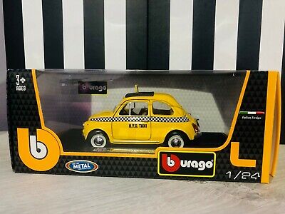 Burago LG259 BURAGO Star Collezione 21033 SW 75073 1/24 1:24 Voiture Fiat 500 Taxi NY 