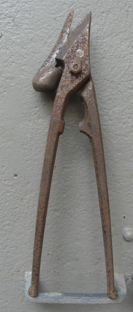 Ancienne Cisaille à Tôle Et Zinc - Longueur 26 Cm, Occasion Fonctionnelle