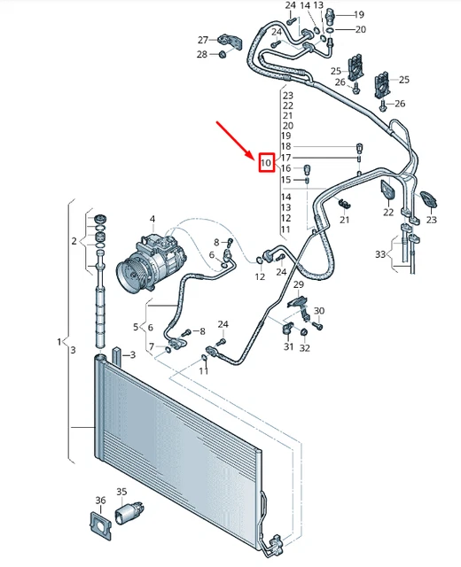 Oeillet De Câblage Batterie Pour VW Touareg 7P MK2 - Référence 7L0971841C - Pièce Authentique Neuve