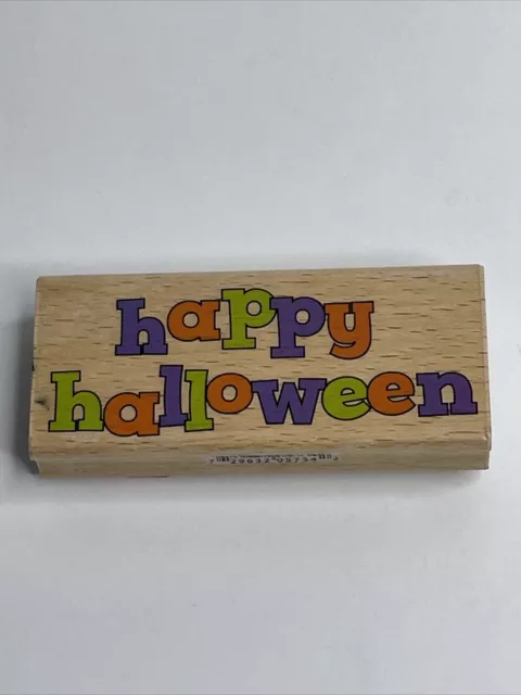 Happy Halloween Mounted Rubber Stamp Studio G Alison Wong