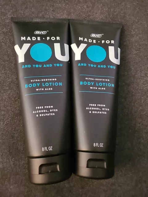 Loción corporal 2 Bic - hecha para ti para él, 8 oz