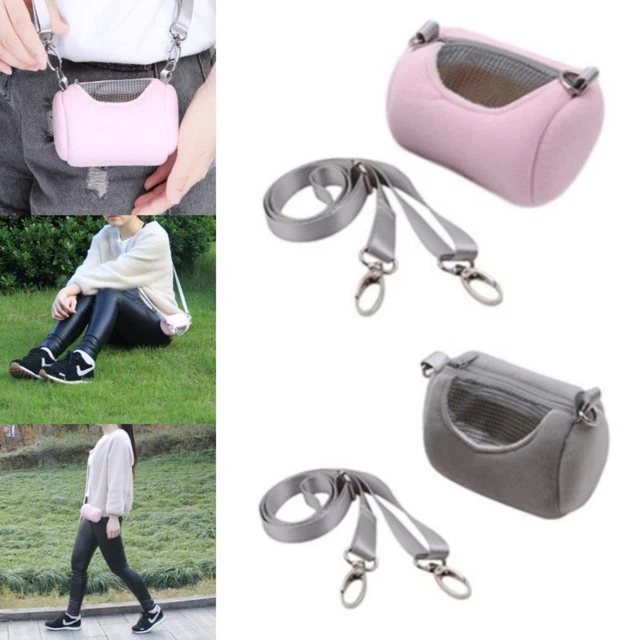 Bolsas de transporte de hámster casa viaje portátil ardilla malla visible jaula para mascotas herramientas