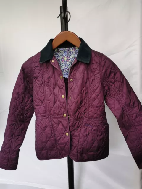 BARBOUR John Lewis Quilted Jacket Girls XL Age 12-13 Country Coat Collared
