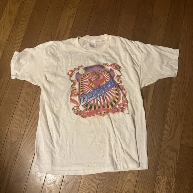 Vtg Dokken Back For The Attack 1987 Tour Shirt XL ORIGINAL USA Made SS Band Tee