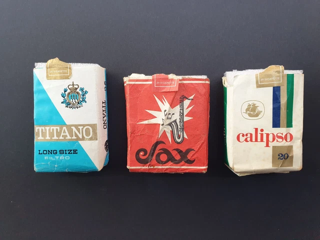 Lotto E 3 Rari Pacchetti Sigarette Italiane Morbide Soft Vuoti Vintage Anni 70