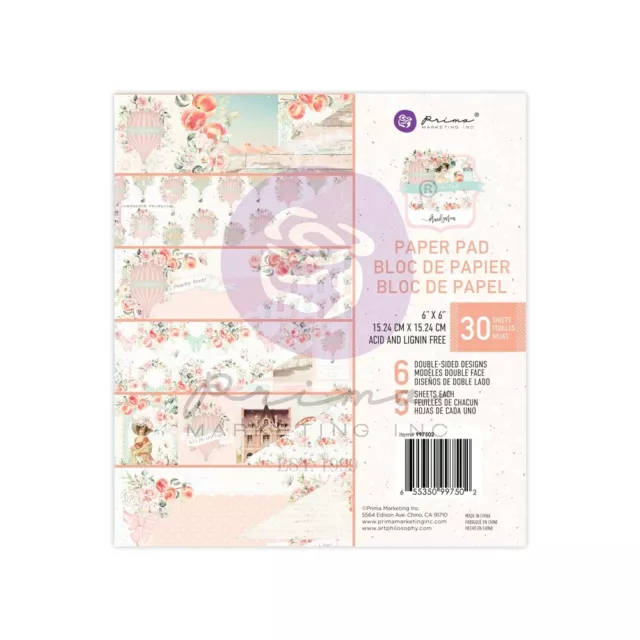 Prima Marketing Double-Sided Paper Pad 6"X6" 30/Pkg-Peach Tea By Frank Garcia FG