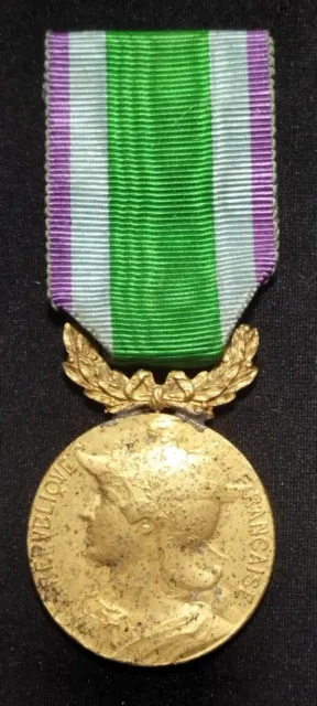 X1F) Belle médaille civile française du BIEN PUBLIC décoration  french medal n°5