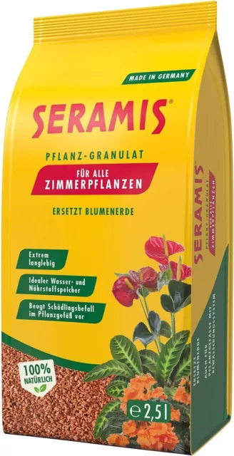 Seramis Pflanz-Granulat für alle Zimmerpflanzen, 2,5 l – Pflanzen Tongranulat