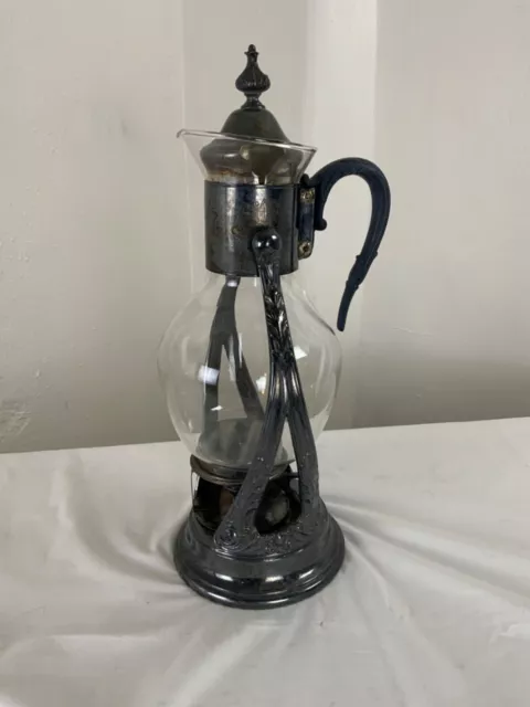 Vintage 1930’s Newport VB30 Silverplate Coffee/Tea Tilting Warmer/Carafe