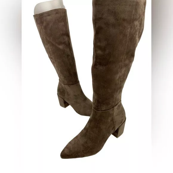 Charles David Faux Suede Pointed Toe Boots Harbor knee high Boots  size 7