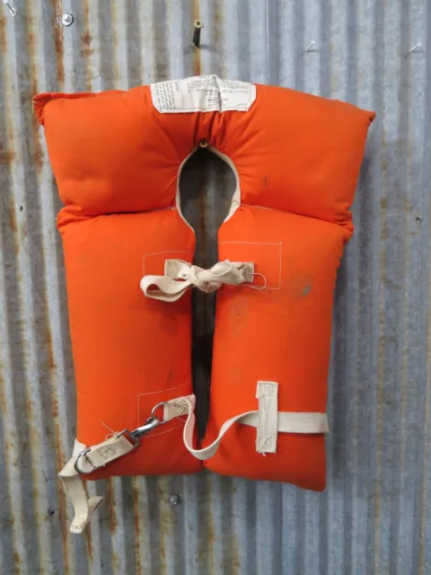 Used Cloth Life Preserver Jacket Float Buoy Bouy Decor Movie Play Prop (Lj#150C)