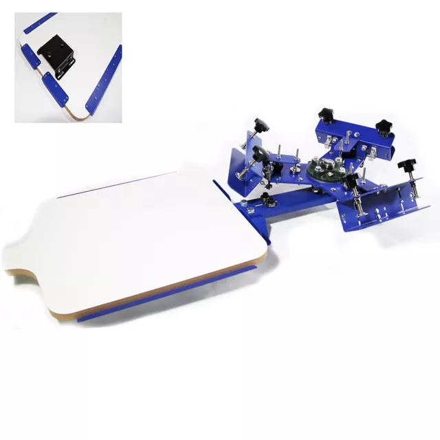 3 Color 1 Station Screen Printing Machine Manual Press Printer Rotatable Screen