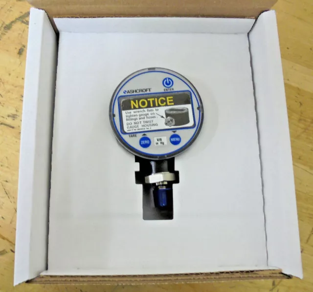 Ashcroft 66287674974 2-1/2" Digital Vacuum Gauge Range: 30-0 Hg VAC 1/4" NPT