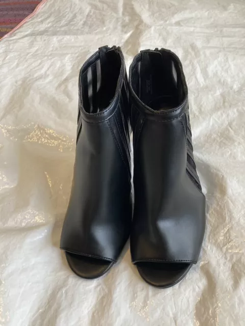 Next Black Side Mesh Heel Zipped Ankle Boots Size 6 BNWT RRP £39