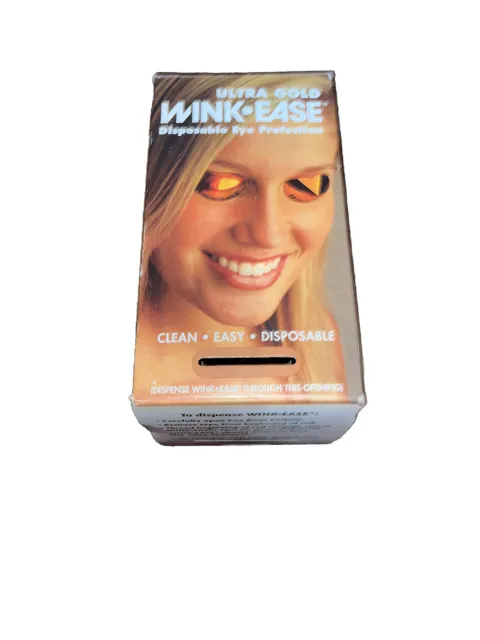 Protección para los ojos UV desechable Wink Ease ultra dorada, gafas para tumbona, 250 pares de rollos