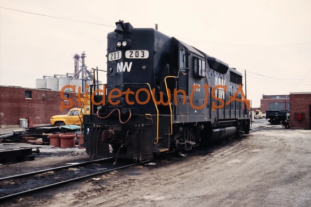 Vtg 1980's Original Photo Train Slide 203 Engine NW Norfolk & Western X2N056