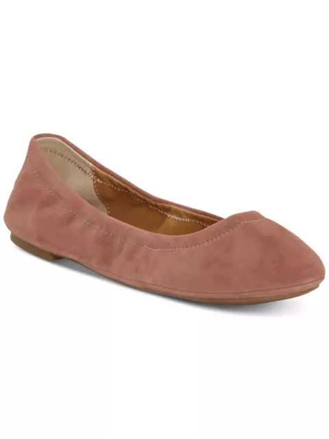 LUCKY BRAND Womens Pink Emmie Toe Block Heel Slip On Leather Ballet Flats 8.5 M