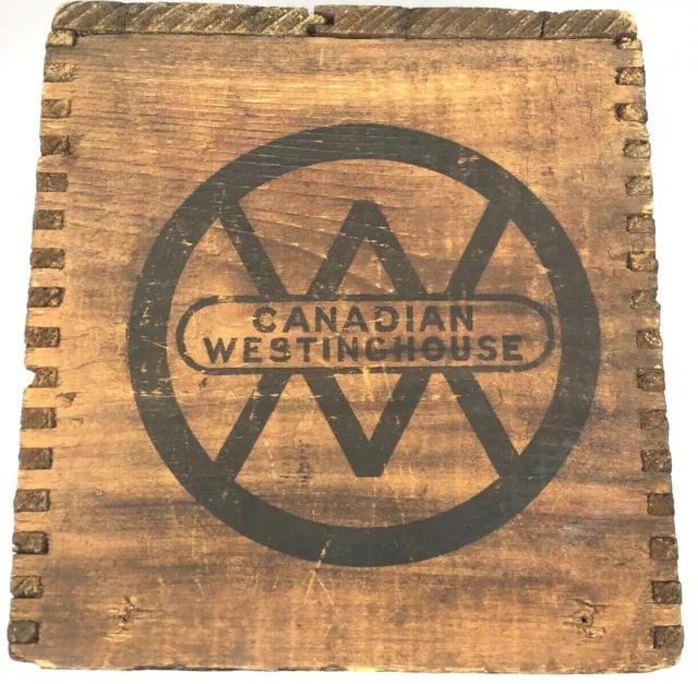 CANADIAN WESTINGHOUSE 1920-1950's LOGO wooden box crate advertising RARE radio?
