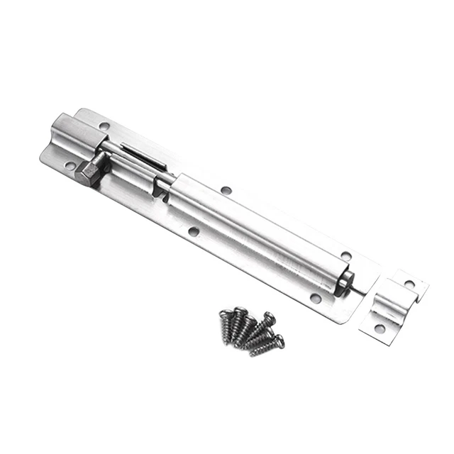 Stainless Steel Door Latch Sliding Lock Bolt Latch Hasp Staple Gate Safety Lock