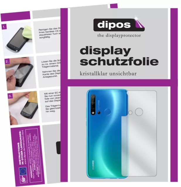 2x Schutzfolie für Huawei P20 lite (2019) Rückseite klar Displayschutzfolie