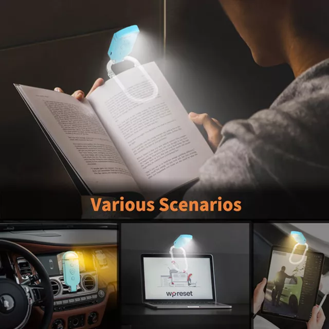 USB Book Light 4-gear Brightness Clip-on Computer Lamps Christmas Gifts for Kids