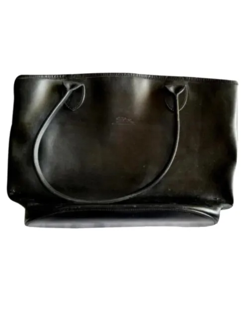 Vintage leather long champ tote bag