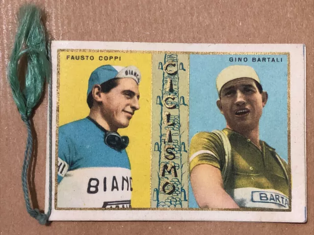 Ciclismo : Calendarietto Da Barbiere Del 1953 Con Coppi E Bartali