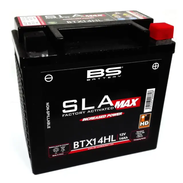 Batterie BTX14HL BS / SLA / Max 12 V 14 Ah 220 Cca Scellée Activé GIA ' Prêt