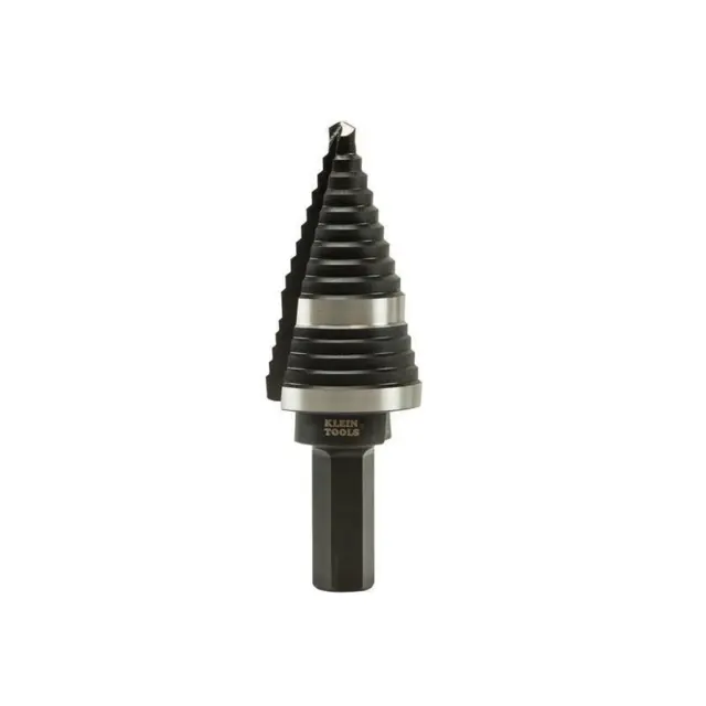Klein Tools KTSB11 High Speed Step Drill Bit #11 Double-Fluted 7/8 to 1-1/8-Inch