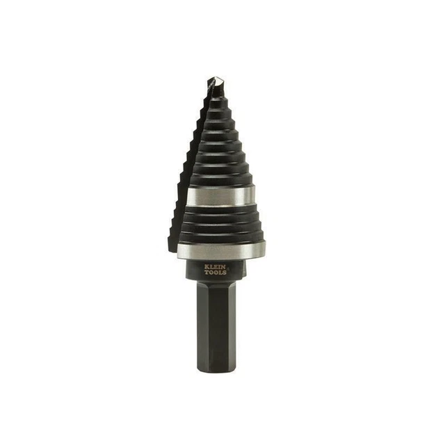 Klein Tools KTSB11 High Speed Step Drill Bit #11 Double-Fluted 7/8 to 1-1/8-Inch