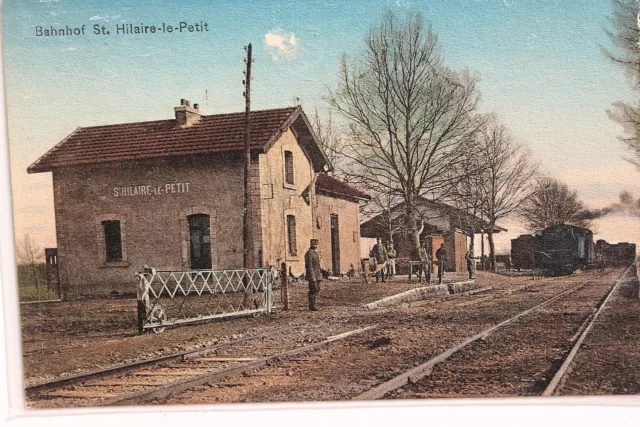16881 Ak CPA Pcs Hilaire-le-Petit Railway Station La Gare Field Post Militaire