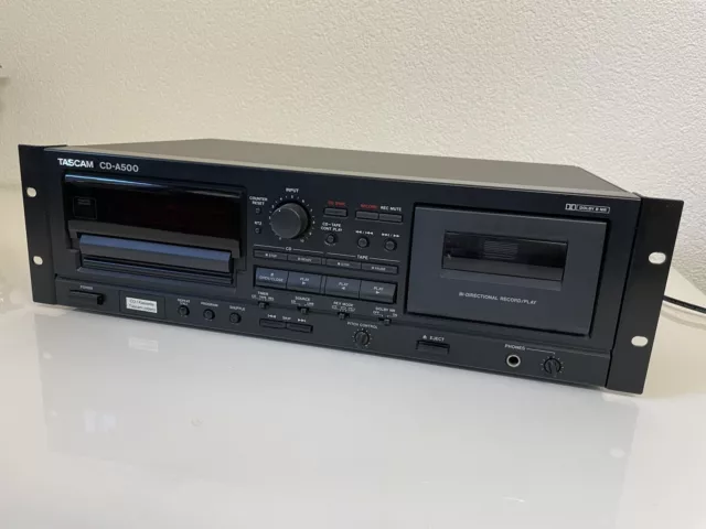 TASCAM CD-A500 CD-Player + Kassettenrekorder Professionelle Kombination