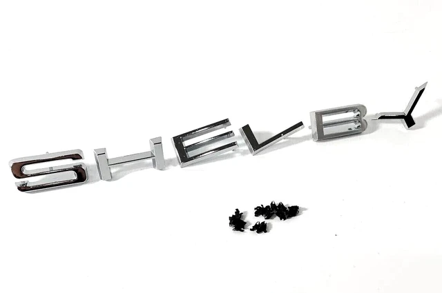 Chrome Hood / Trunk "SHELBY" Letters Script Emblem For 1968-1970 Ford Mustang Chrome Hood / Trunk "SHELBY" Letters Script Emblem For 1968-1970 Ford Mustang