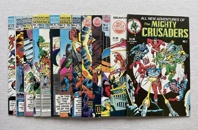 MIGHTY CRUSADERS COMPLETE 13 Issue Series! Red Circle Archie Adventure Series