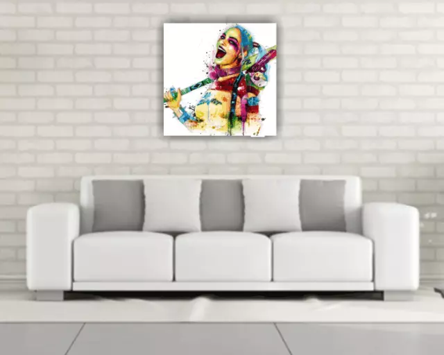 Harley Quinn Suicide Squad wall art printed on canvas 22 X 22 inch solid frame 2